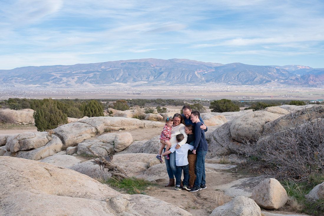 Group hug with Cedar City, Utah family-Bethany Allen Photography