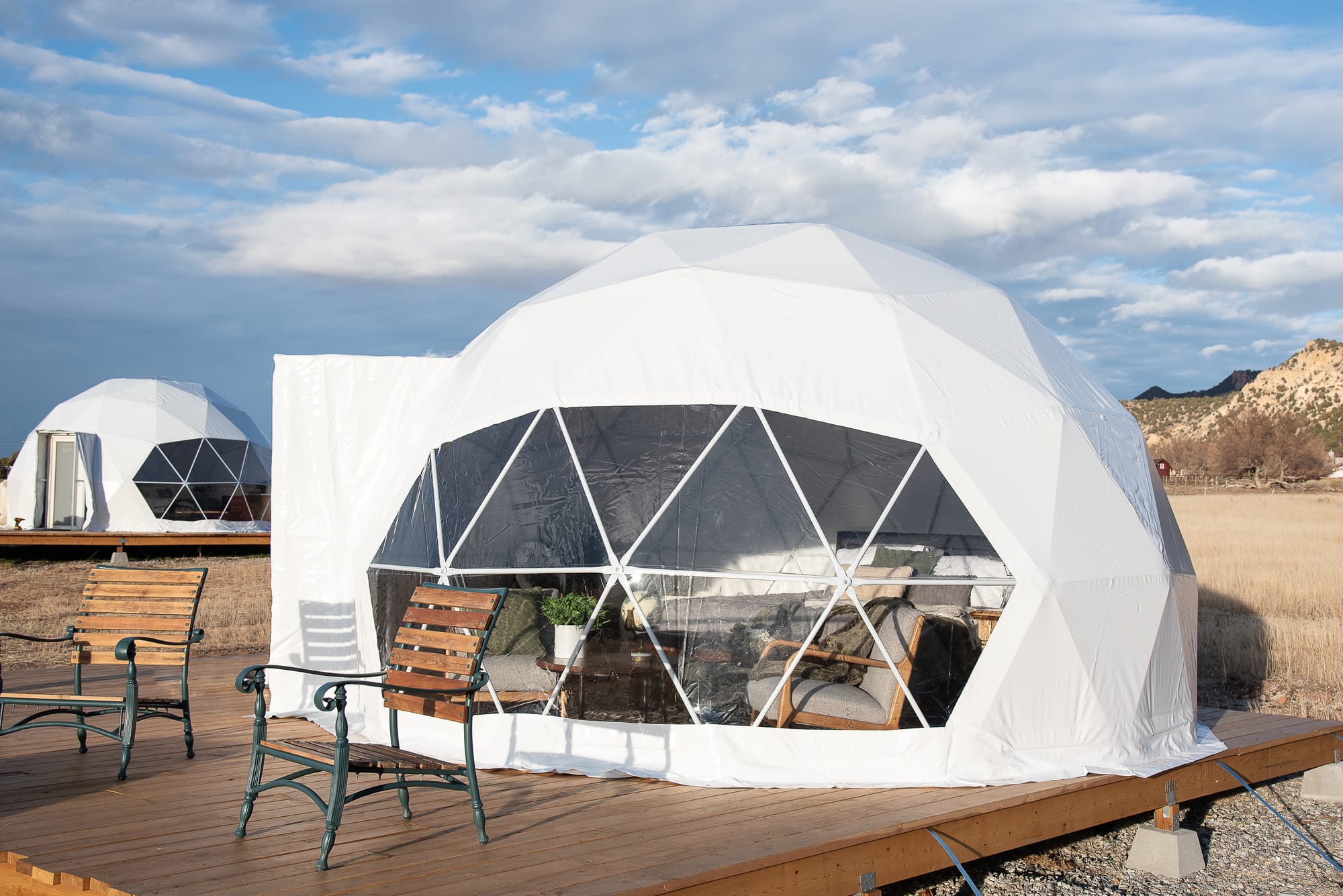 Glamping dome