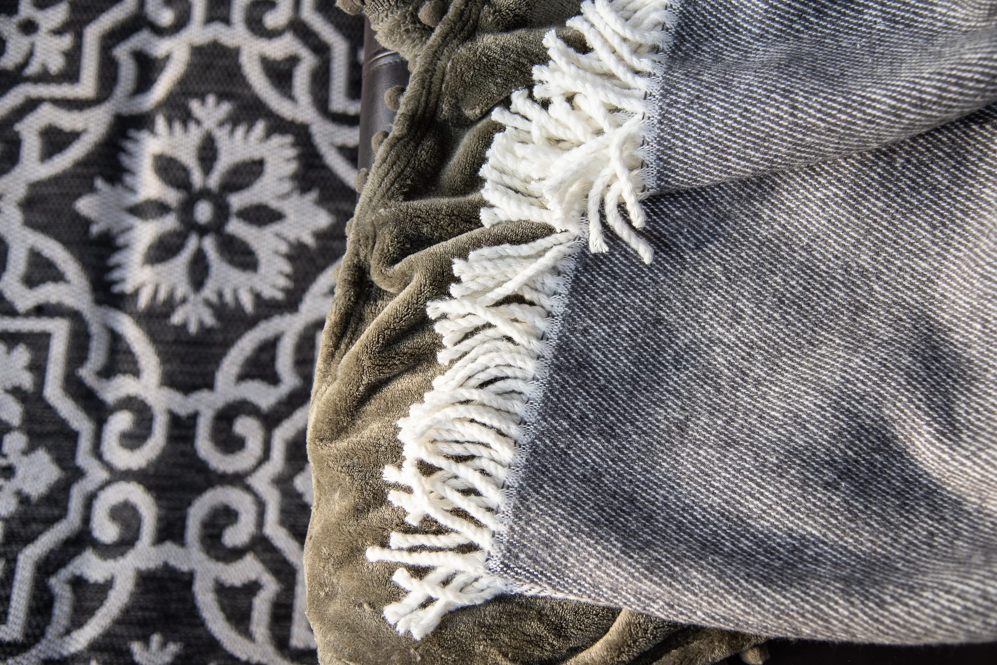 closeup of blankets